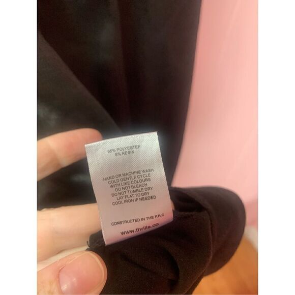 Thrills Womens Quarter Zip High Neck Sleeveless Bodycon Mini Dress Black Size 6 - Picture 10 of 10